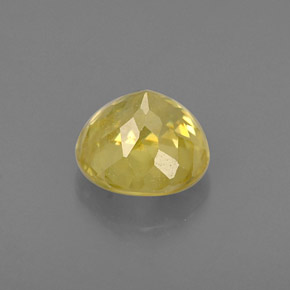 Sphène jaune naturelle coupe roude, 0,86 ct, VS-SI