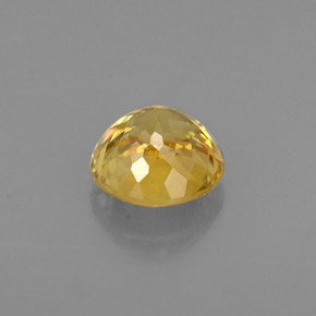 Sphène jaune naturelle coupe roude, 0,64 ct, VS
