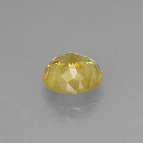 Sphène jaune naturelle coupe roude, 0,72 ct, SI