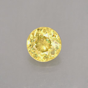 Sphène jaune naturelle coupe roude, 0,50 ct, VS-SI