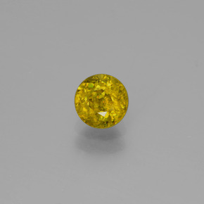 Sphène Jaune doré naturelle Coupe roude, 0.51 ct, VS