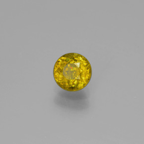Sphène Jaune doré naturelle Coupe roude, 0.51 ct, VS