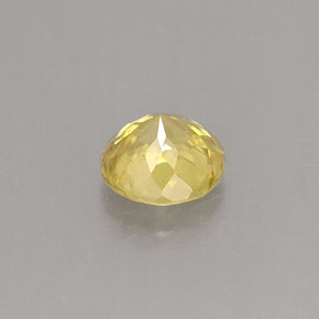 Sphène jaune naturelle coupe roude, 0,53 ct, VS