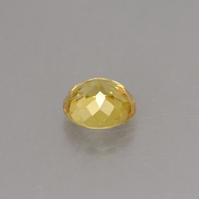 Sphène jaune naturelle coupe roude, 0,49 ct, VS