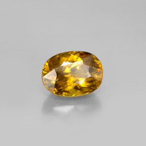 Sphène Multicolore naturelle Coupe ovale, 1.74 ct, VS