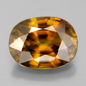 Sphène multicolore naturelle coupe ovale, 7,00 ct, IF