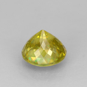 Sphène jaune naturelle coupe roude, 1,64 ct, VS