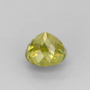 Sphène jaune naturelle coupe roude, 1,37 ct, VS-SI