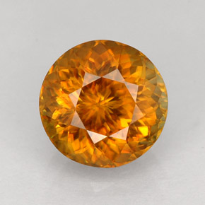 Sphène orange naturelle coupe roude, 1,70 ct, VVS-VS