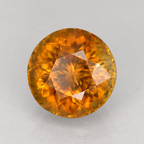 Sphène orange naturelle coupe roude, 1,70 ct, VVS-VS