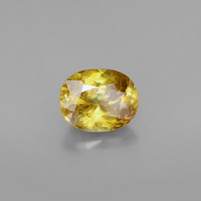 Sphène jaune naturelle coupe ovale, 1,59 ct, VVS-VS