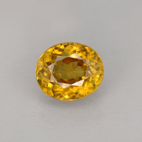 Sphène jaune naturelle coupe ovale, 1,12 ct, VVS-VS