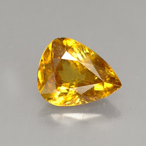 Sphène orange naturelle en forme de poire, 1,56 ct, VS