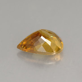 Sphène orange naturelle en forme de poire, 1,56 ct, VS