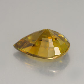 Sphène jaune naturelle en forme de poire, 3,46 ct, VVS
