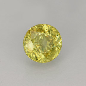 Sphène Vert Doré naturelle Coupe roude, 1.45 ct, VS