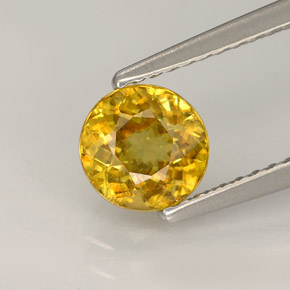 Sphène Jaune doré naturelle Coupe roude, 0.96 ct, VS