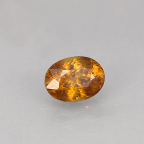 Sphène orange naturelle coupe ovale, 0,99 ct, VS