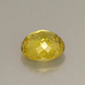 Sphène Jaune doré naturelle Coupe roude, 1.31 ct, VVS-VS