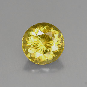 Sphène jaune naturelle coupe roude, 0,98 ct, VS