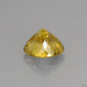 Sphène jaune naturelle coupe roude, 0,98 ct, VS