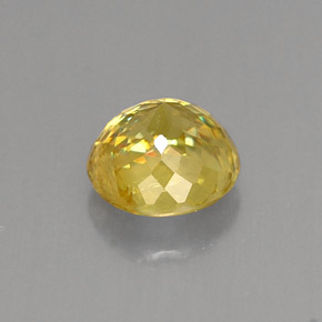 Sphène jaune naturelle coupe roude, 0,98 ct, VS-SI