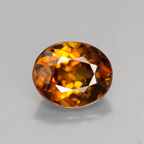 Sphène orange naturelle coupe ovale, 1,12 ct, VS