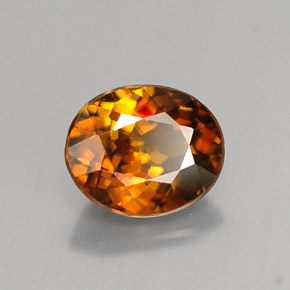 Sphène orange naturelle coupe ovale, 1,12 ct, VS