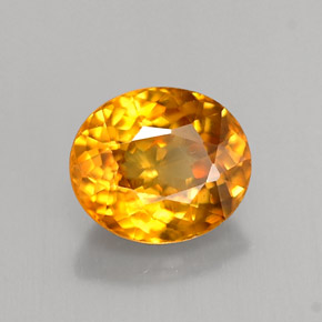 Sphène orange doré naturelle coupe ovale, 1,21 ct, VS