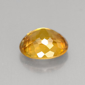 Sphène orange doré naturelle coupe ovale, 1,21 ct, VS
