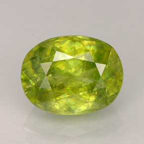 Sphène multicolore naturelle coupe ovale, 2,36 ct, SI