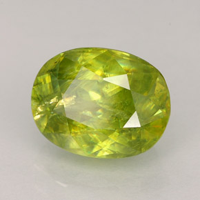 Sphène multicolore naturelle coupe ovale, 2,36 ct, SI