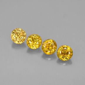 Achetez naturel ct Jaune doré Sphène gems, Coupe roude, En provenance Sri Lanka (Ceylan) chez GemSelect. En stock, livraison internationale!
