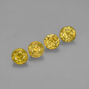 Achetez naturel ct or sphène gems, coupe roude, en provenance sri lanka chez gemselect. en stock, livraison internationale!