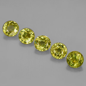 Achetez naturel ct Vert Doré Sphène gems, Coupe roude, En provenance Sri Lanka (Ceylan) chez GemSelect. En stock, livraison internationale!
