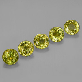 Achetez naturel ct Vert Doré Sphène gems, Coupe roude, En provenance Sri Lanka (Ceylan) chez GemSelect. En stock, livraison internationale!