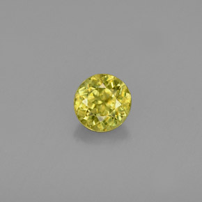 Sphène vert naturelle coupe roude, 0,48 ct, VS