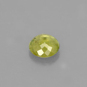Sphène vert naturelle coupe roude, 0,59 ct, VS