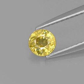 Sphène or naturelle coupe roude, 0,47 ct, VS