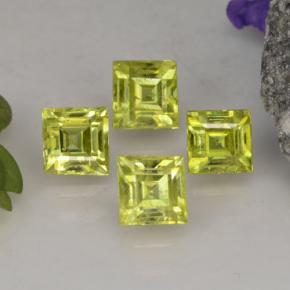 Achetez naturel 1,50ct jaune sphène gems, carré, en provenance sri lanka chez gemselect. en stock, livraison internationale!