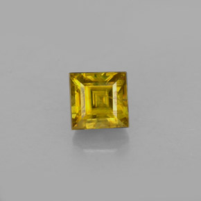 Sphène jaune naturelle carré, 0,83 ct, VS