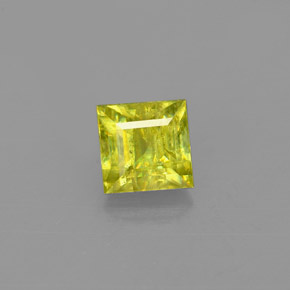 Sphène or naturelle carré, 0,65 ct, VS-SI