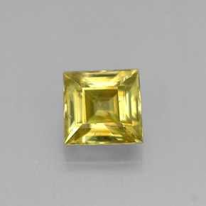 Sphène jaune naturelle carré, 0,45 ct, VS