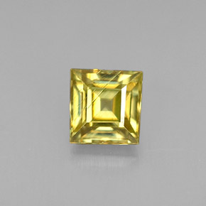 Sphène or naturelle carré, 0,43 ct, VS