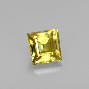 Sphène or naturelle carré, 0,43 ct, VS