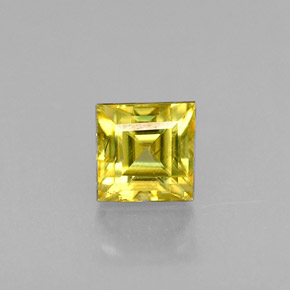 Sphène jaune naturelle carré, 0,35 ct, VS