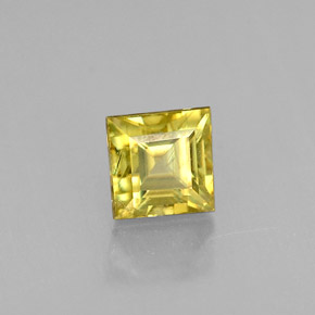 Sphène jaune naturelle carré, 0,35 ct, VS