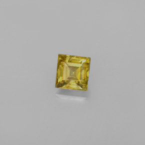 Sphène or naturelle carré, 0,39 ct, VS-SI