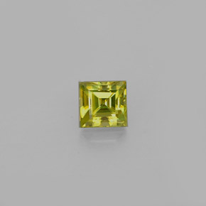 Sphène vert naturelle carré, 0,41 ct, VS