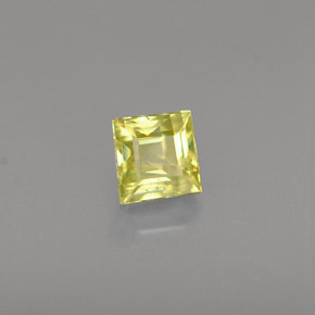 Sphène or naturelle carré, 0,37 ct, VS-SI